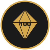 100 wins badge